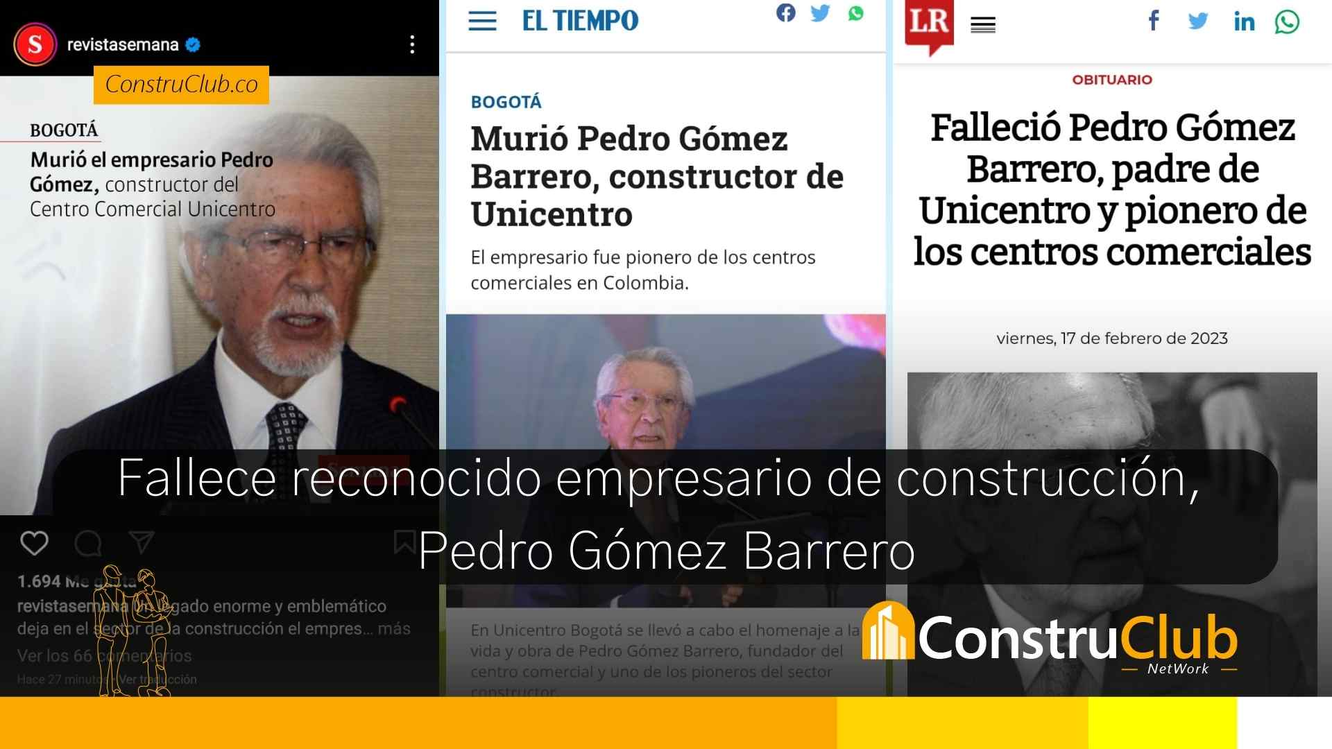 Fallece reconocido empresario de construcción, Pedro Gómez Barrero