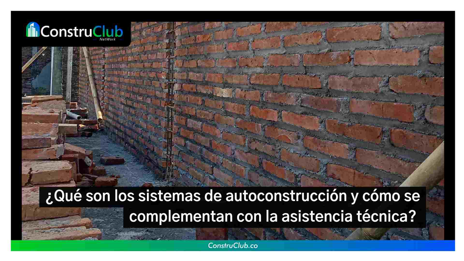 ¿Qué son los sistemas de autoconstrucción y cómo se complementan con la asistencia técnica? 